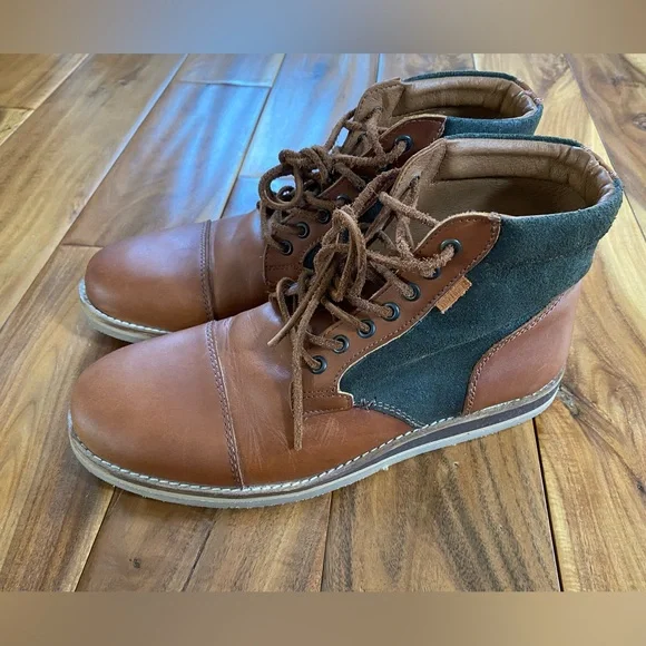 Hari Mari Men’s Two Tone Mahagony Leather Porter Boot Size 10 Hari Mari Boots | eBay main image 3